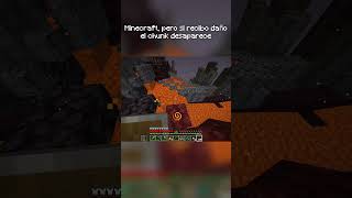 Minecraft, pero si recibo DAÑO se borra el CHUNK parte 2 #minecraft #minecraftespañol #minecraftpero