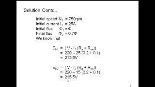 Problems on speed control of DC SERIES MOTOR