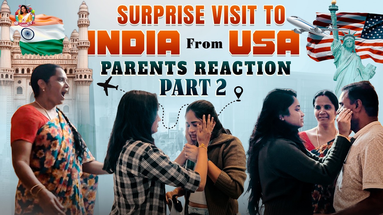 Surprise Visit to INDIA🇮🇳 from USA🇺🇸 | Parents Shocking Reaction😱😱😱 | Family Reactions😍 | PART-2