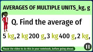 Learn | Learn Averages of Multiple Units (kg and g) | Conceptual Maths Grade 5 | Animated Content