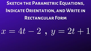 Famous Sketch the Graph of the Parametric Equations, Indicate Orientation, and Write the Rectangular Form Wealth
