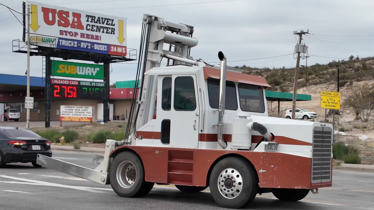 An hour of American Truck Spotting, big and small trucks in traffic seen along old Hwy 93 in Arizona