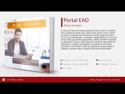 Portal EAD / Módulo 09 Painel do aluno - Aula 01   Introdução ao Curso