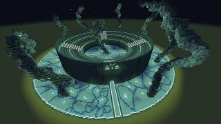 finishing my ocean teamed arena in minecraft