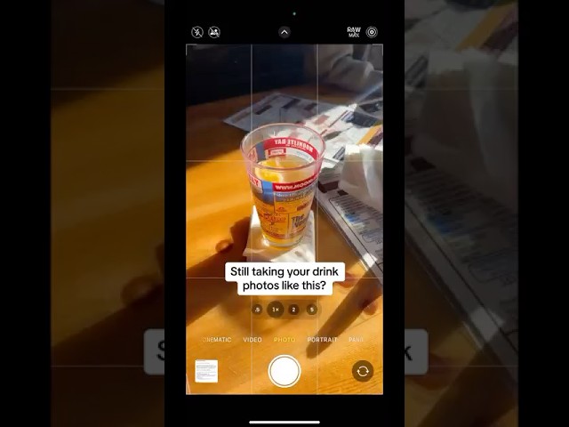Still taking your drink photos like this? #photography #photoshoot #mobilephotography