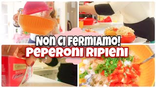 UNALTRA GIORNATA PASSATA CON VOI  OGGI PEPERONI RIPIENI DI RISO E TONNO!  #iorestoacasa