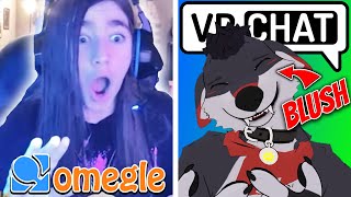 I CHALLENGED MY FRIENDS TO EMBARRASS ME!! - VRChat Furry Invades Omegle: Episode 44