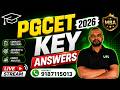 PGCET 2026 KEY ANSWERES | LEARN ON LINE