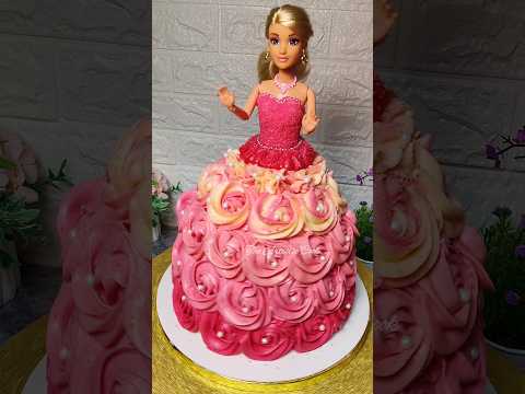 Barbie Doll Cake | Princess Cake Decorating ideas ✨👸🎂 #dollcake #barbie #cakedecorating #ytshorts
