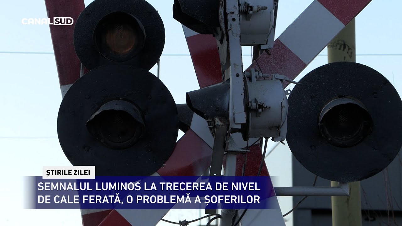 CANAL SUD / SEMNALUL LUMINOS LA TRECEREA DE NIVEL DE CALE FERATĂ, O PROBLEMĂ A ȘOFERILOR