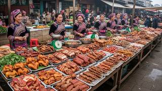 Food Market in Northern Vietnam 🇻🇳 | Vietnamese Market and Local People ( 2 hour )