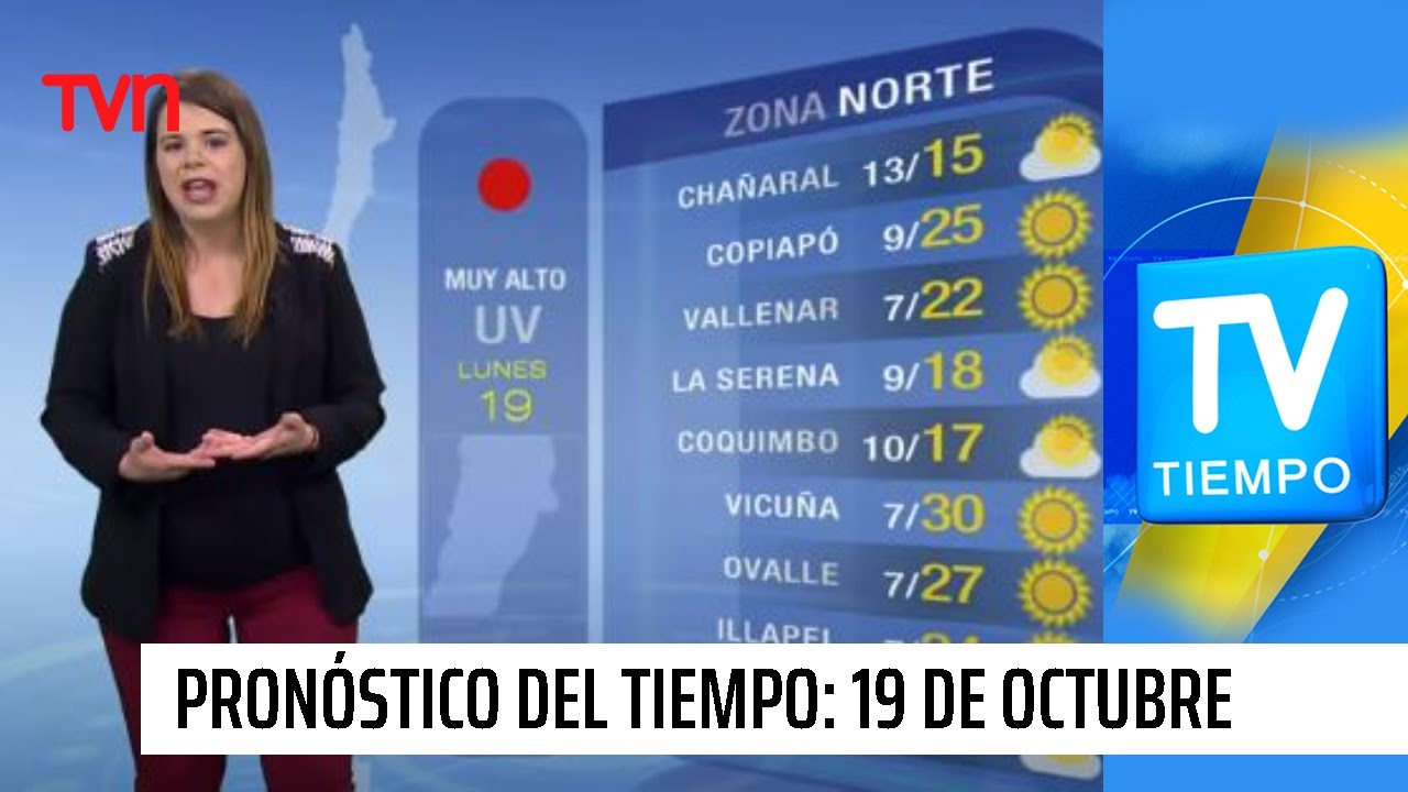 Pronostico Del Tiempo Lunes 19 De Octubre Tv Tiempo Youtube