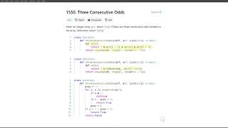 [July 1, 2024, LeetCode daily] 1550. Three Consecutive Odds - Python, solution explained