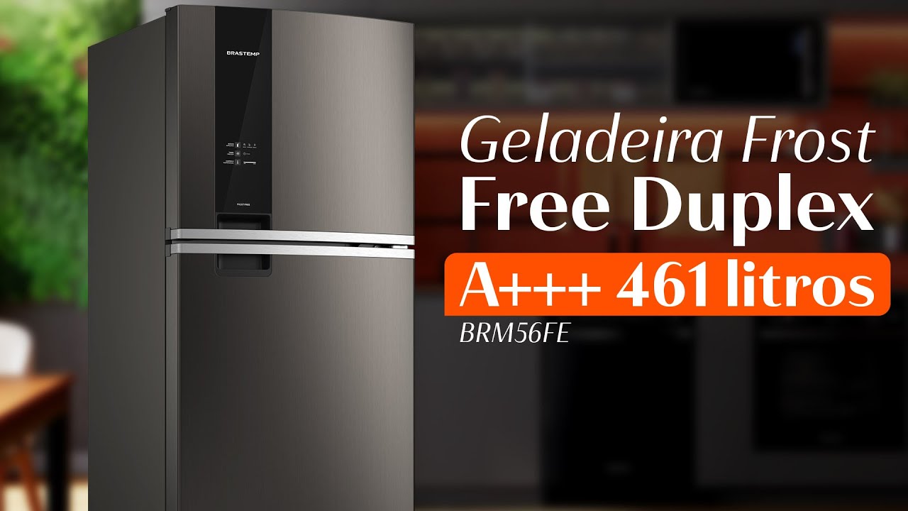 Comercial Brastemp - Geladeira Frost Free Duplex A+++ 461 litros - BRM56F