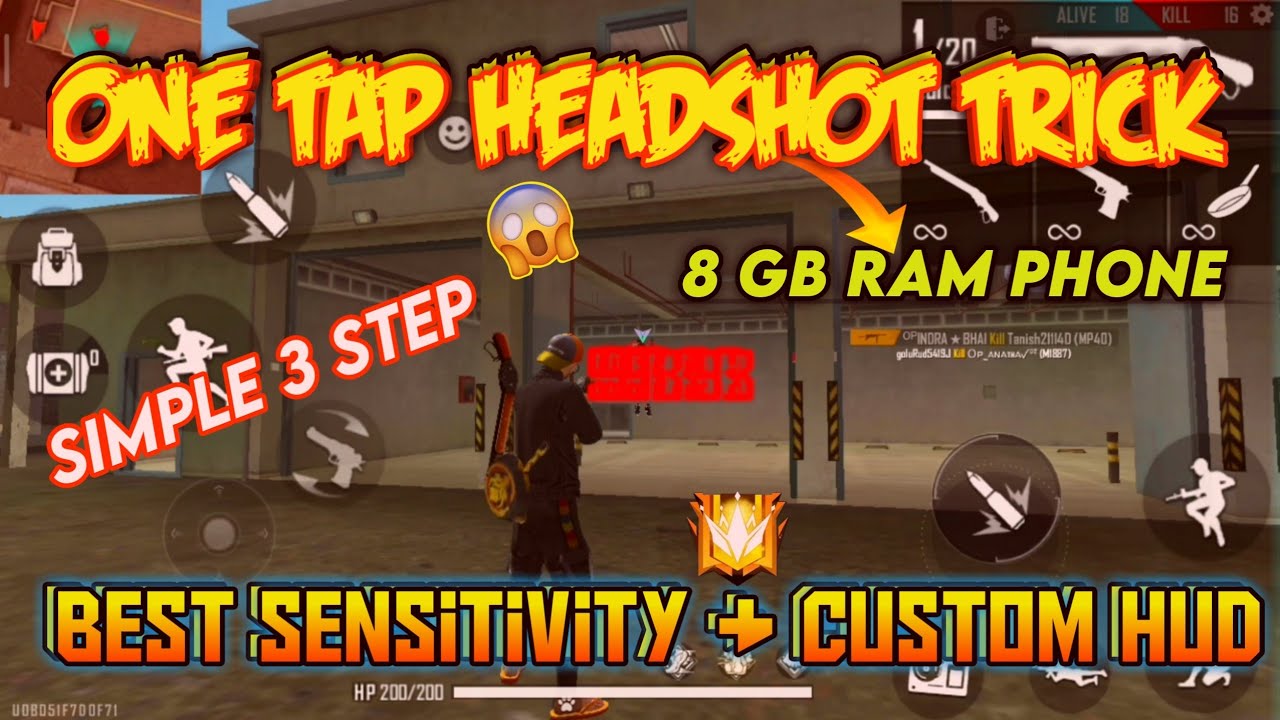 FreeFire OP Onetap⚡Headshot Highlights 🇮🇳❤️ - Realme 5 pro📲 