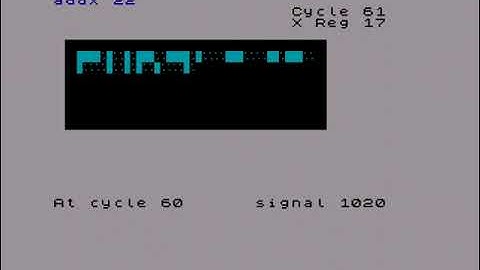 Advent of Code, Day 10, 2022 Visualized — ZX Basic on 8-bit Z80 (running on ZX Spectrum Next)
