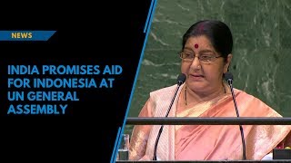India promises aid for Indonesia at UN General Assembly