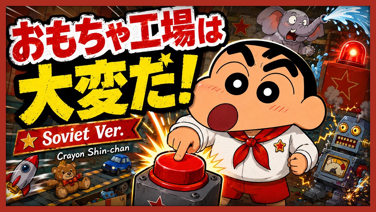 Doubutsuen wa Taihen da (Soviet Toy Factory Ver.) | Crayon Shin-chan OP1