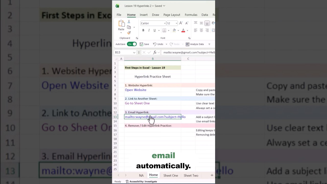 📧 Send Emails Straight from Excel | Excel for Beginners