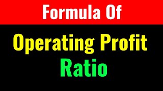 Formula Of Operating Profit Ratio-Class Series