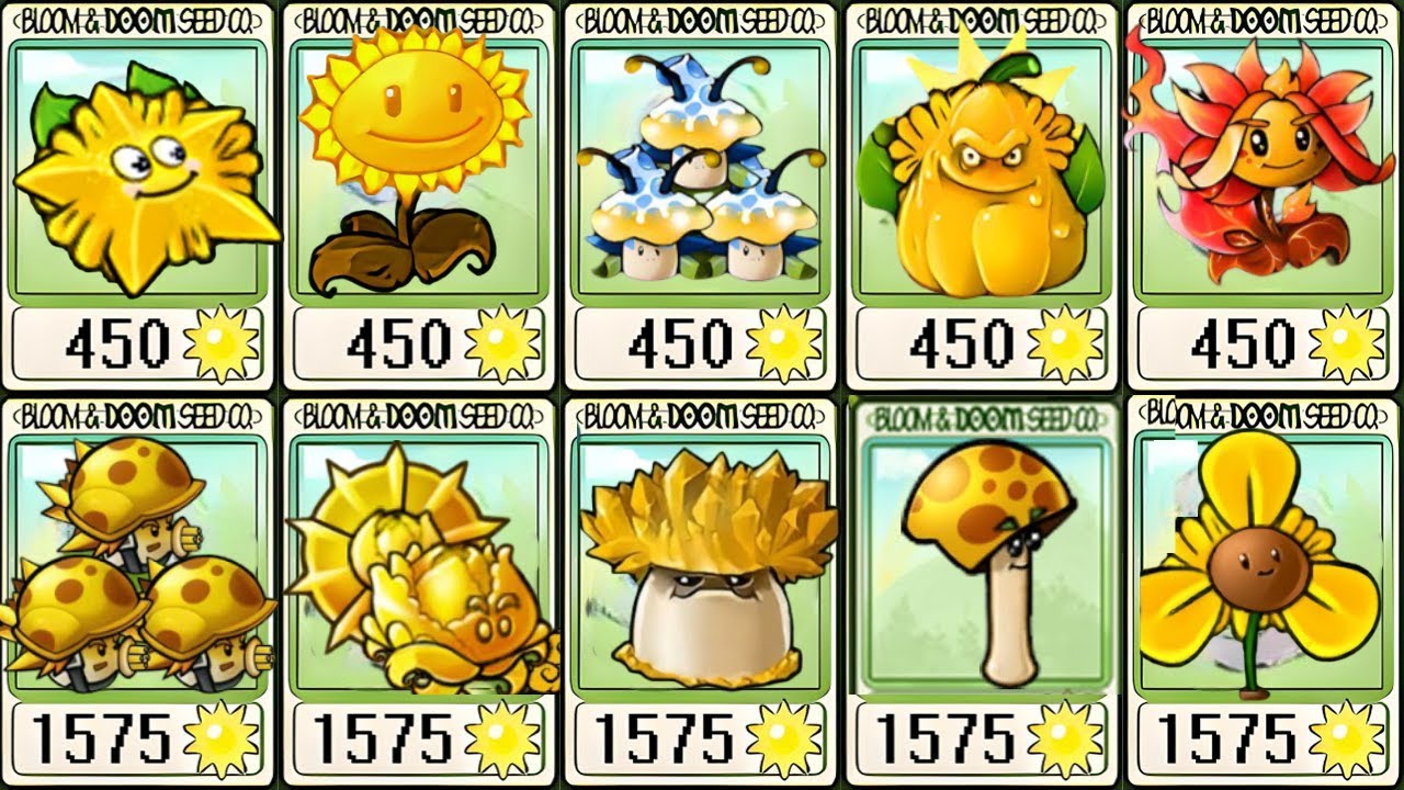 PVZ Fusion 3.2 - All SUNFLOWER Plants Showcase!