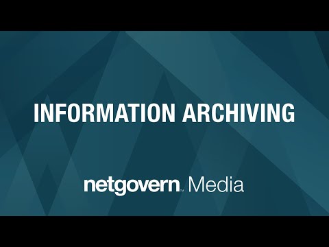 NetGovern Archive video