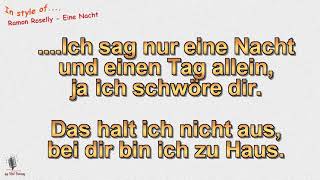 Ramon Roselly - Eine Nacht - Instrumental und Karaoke (neu)
