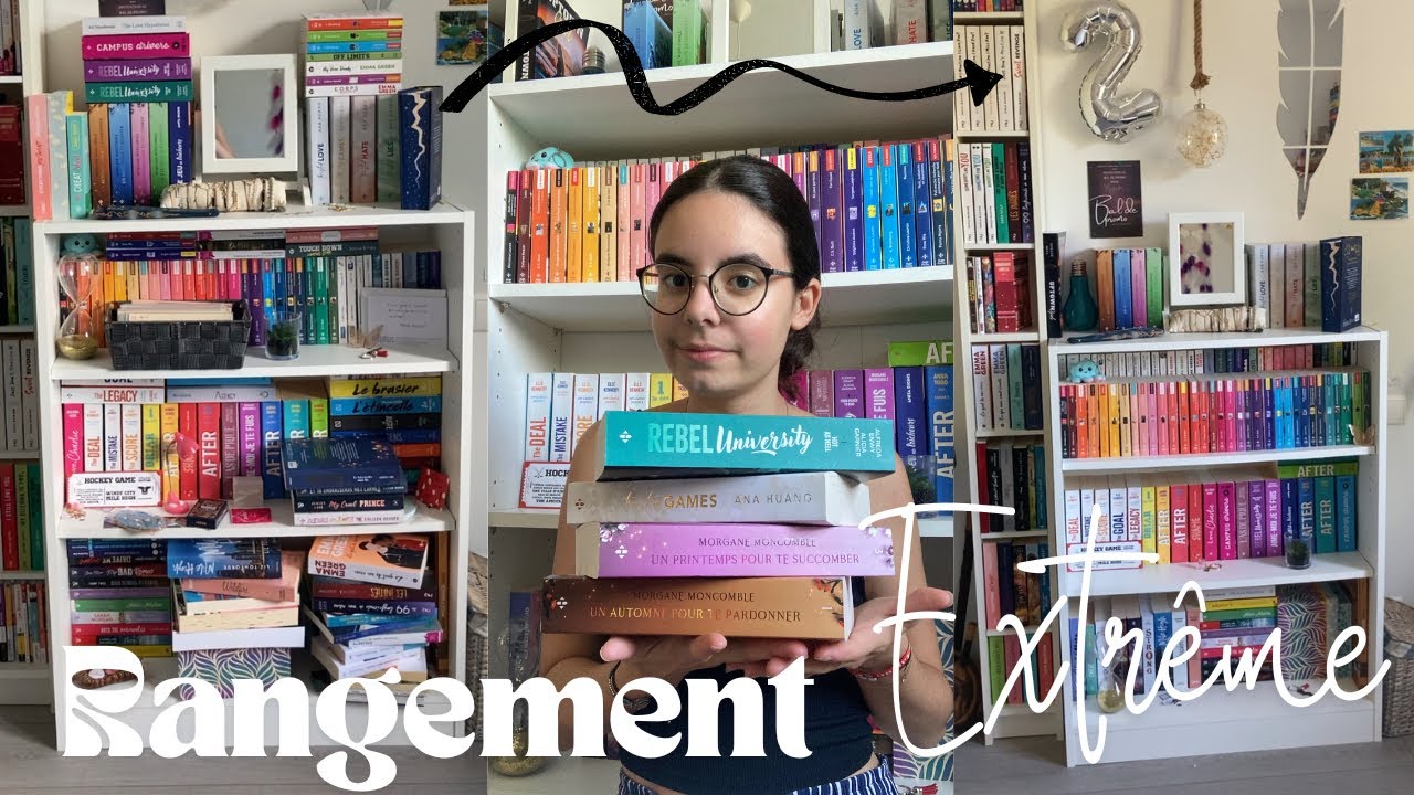 RANGEMENT et TRI EXTRÊME de ma BIBLIOTHÈQUE (satisfaisant) ✨