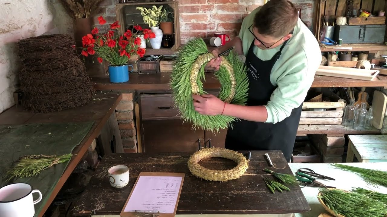 Návod na výrobu obilného věnce podle Country Wreath Moravia