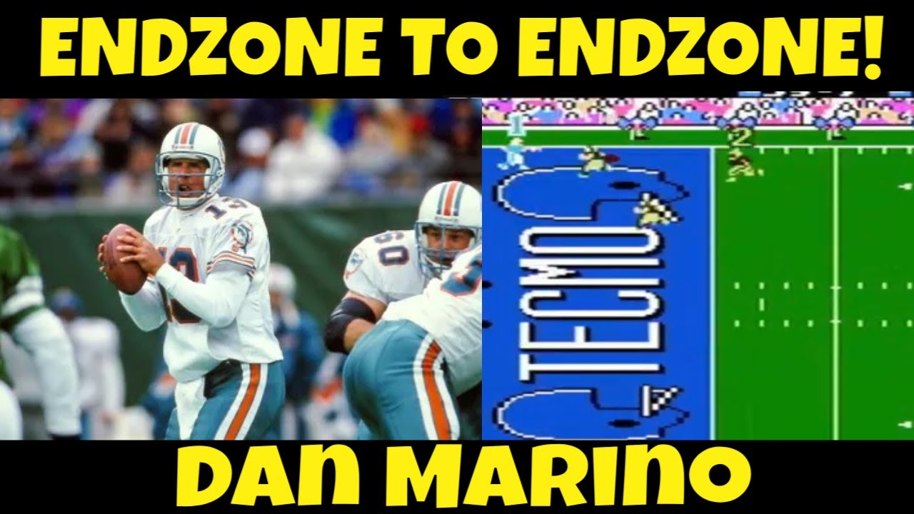 Dan Marino 100 Yard Touchdown Pass on 1991 Tecmo Super Bowl (NES) - YouTube