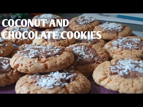 COCONUT AND CHOCOLATE COOKIES #baking #cookies #baker