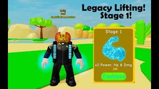 Getting Stage 1 in Legacy Lifting SImulator (Roblox)