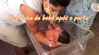 Primeiro banho do bebê após o parto