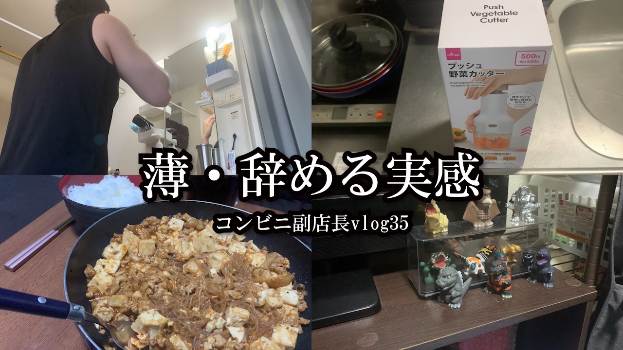 【vlog】コンビニ副店長の日常/【新・調理器具】何気ない日常ルーティン