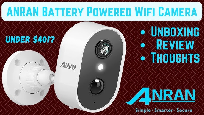 ANRAN Caméra de Surveillance 2K HD 3MP Batterie Solaire Extérieur