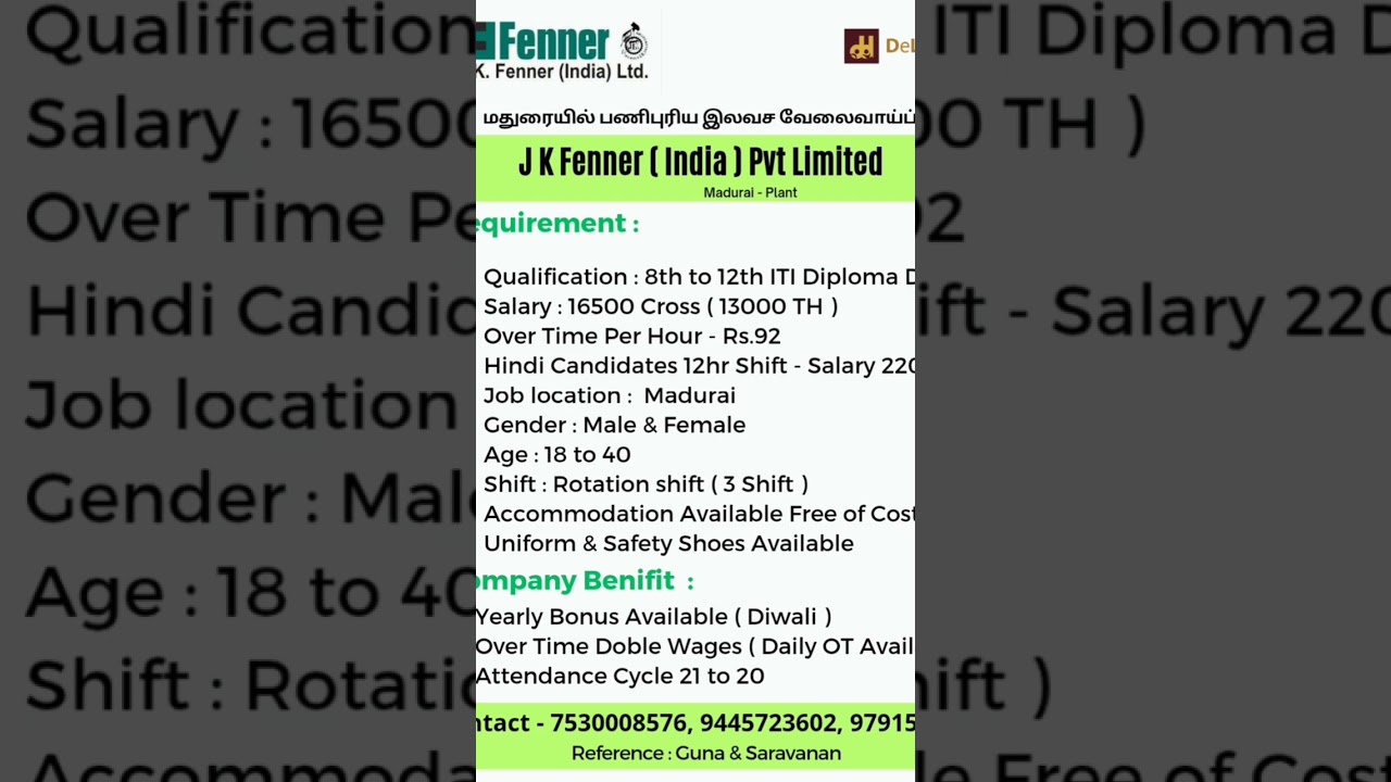 JK fenner Jobs