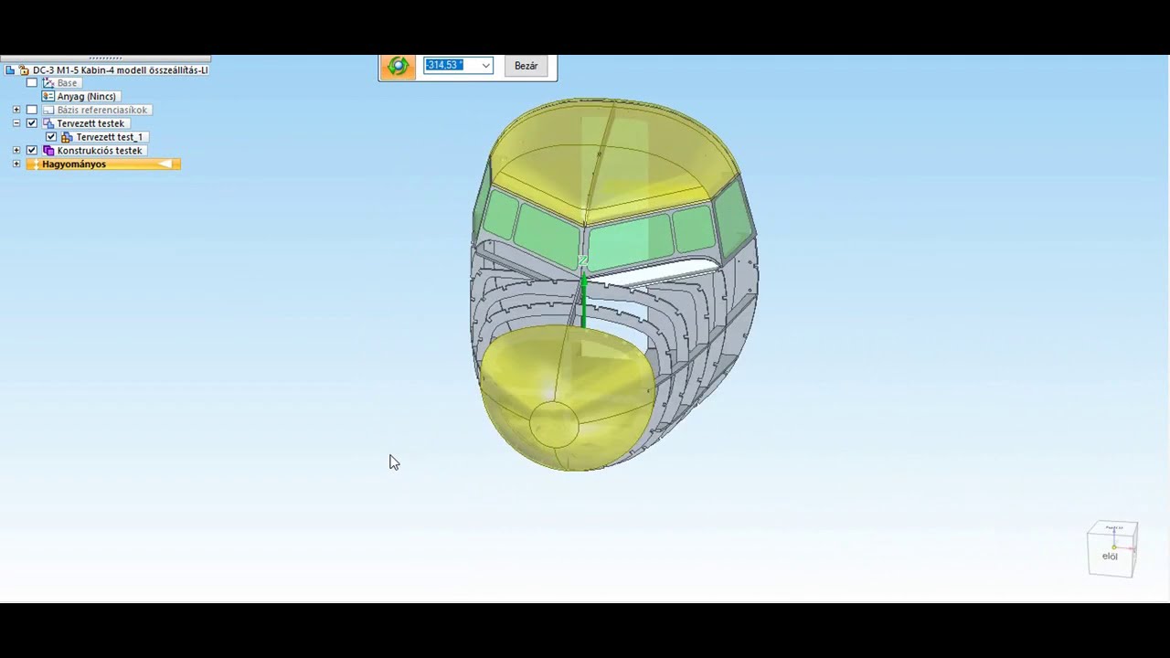 DC 3 / LI 2 / ЛИ 2 / Scale M1:5 Fuselage - Part 3 / Solid Edge Student Edition