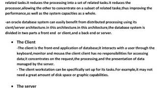 ORACLE  UNIT  1  CLIENT SERVER ARCHITECTURE