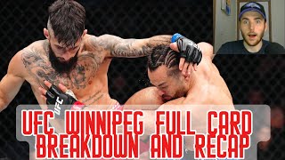 UFC Winnipeg Full Card Breakdown and Recap
