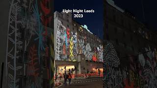 Light Night Leeds 2023 - Sylvan Quiet light projection on the Queens Hotel, City Square #lightnight