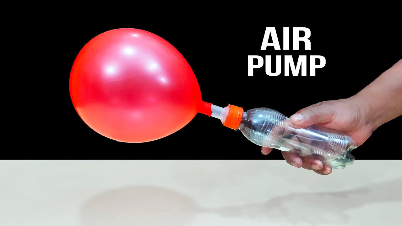 How to make an air pump to inflate balloons DIY Bottle Air Pump