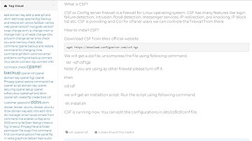 How to Install CSF in a cPanel server