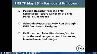 FMS Friday 15  Dashboard Reports with Drilldown Capability