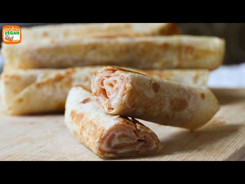 ¡Cena en 5 MINUTOS! 🌯 Rollitos de Jamón con Queso Crujientes y deliciosos 🤤
