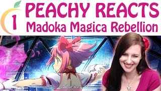 Madoka Magica Rebellion part 1 ♥ PEACHY REACTS