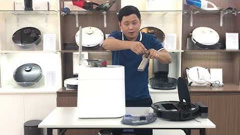 hướng dẫn vệ sinh robot hút bụi lau nhà ecovacs deebot t5 max - vệ sinh hộp bụi và bộ lọc Hepa