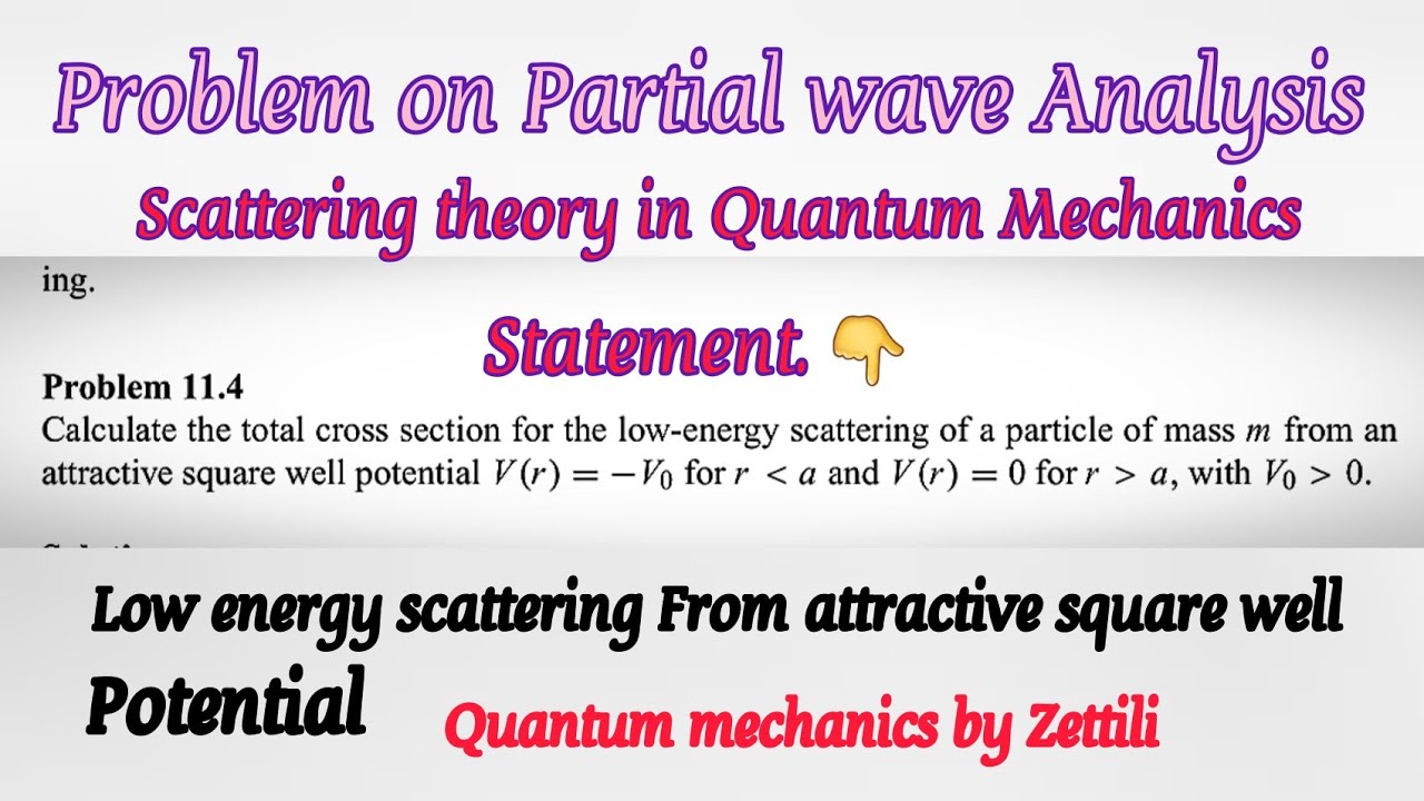 Calculate the total crossection for the low energy scattering from Attractive Square Well potential