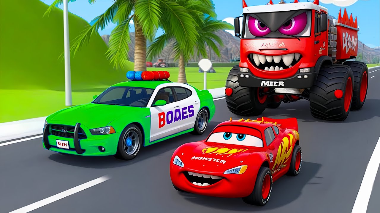 Can Police Car and Mcqueen save the city? Who will be the hero?