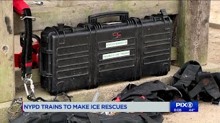 NYPD trains to make ice rescues