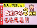 【絶対申請しろ!】2025年に政府から3万円がもらえる!給付金の支給開始!